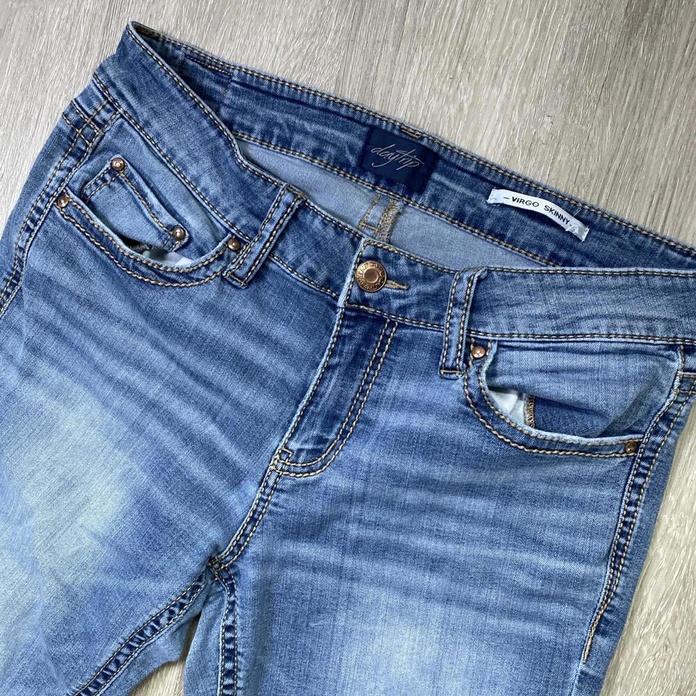 Virgo Jeans Women’s Daytrip Blue Distressed Skinny 28 S - Picture 4 of 10